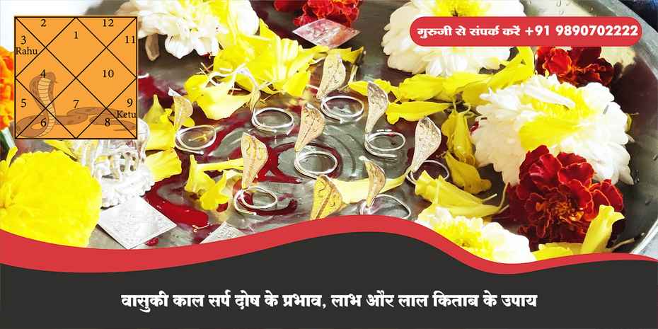वासुकी काल सर्प दोष के प्रभाव, लाभ और लाल किताब के उपाय